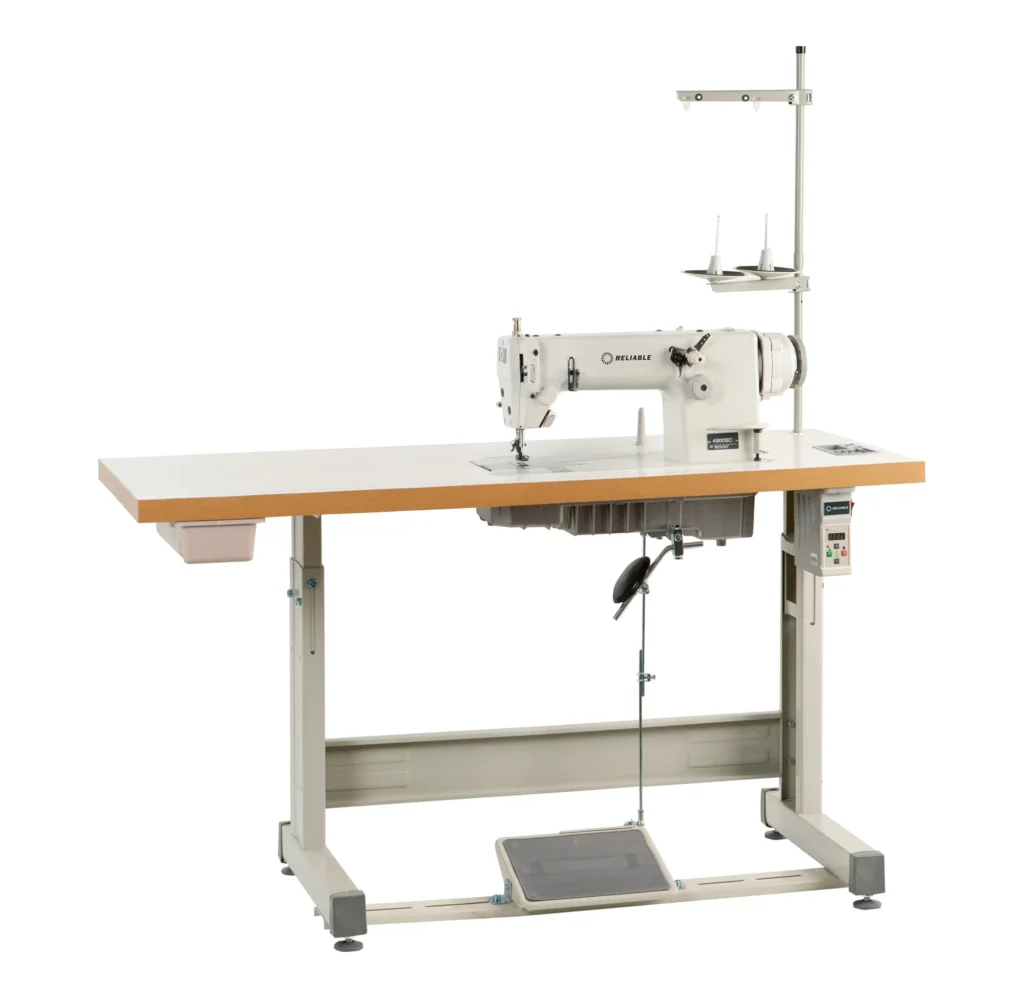 4900SC Chainstitch Sewing Machine table top set up