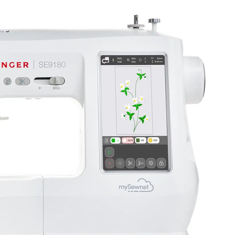 SINGER SE9180 control screen